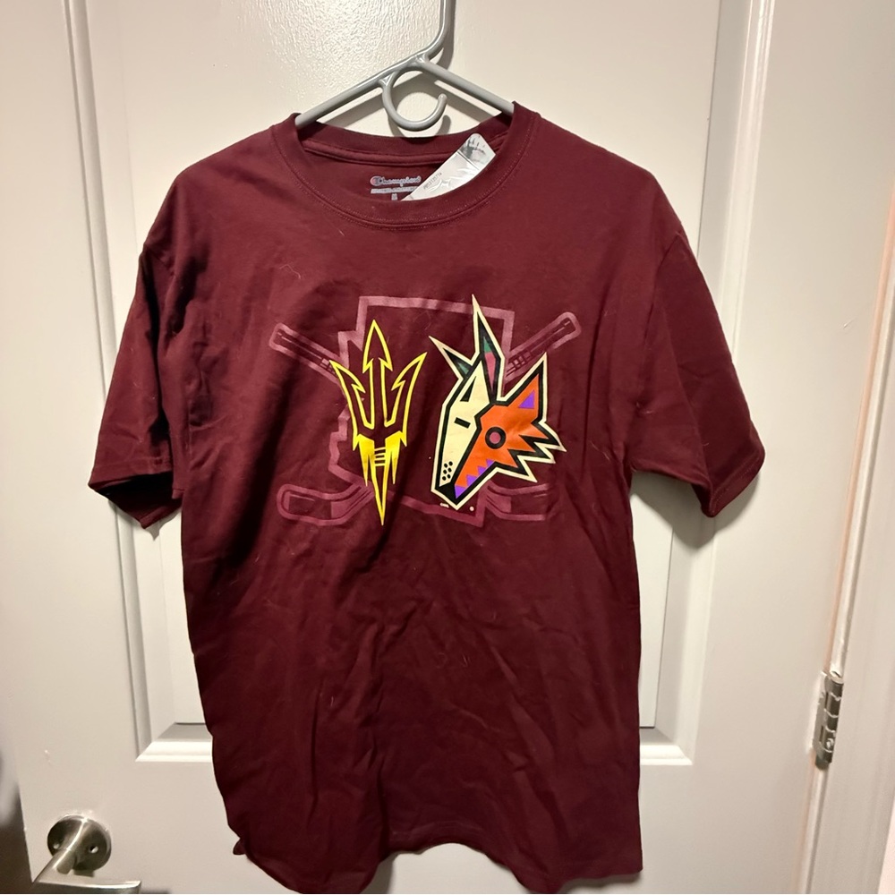 Arizona Coyotes and Arizona State University dual tee shirt